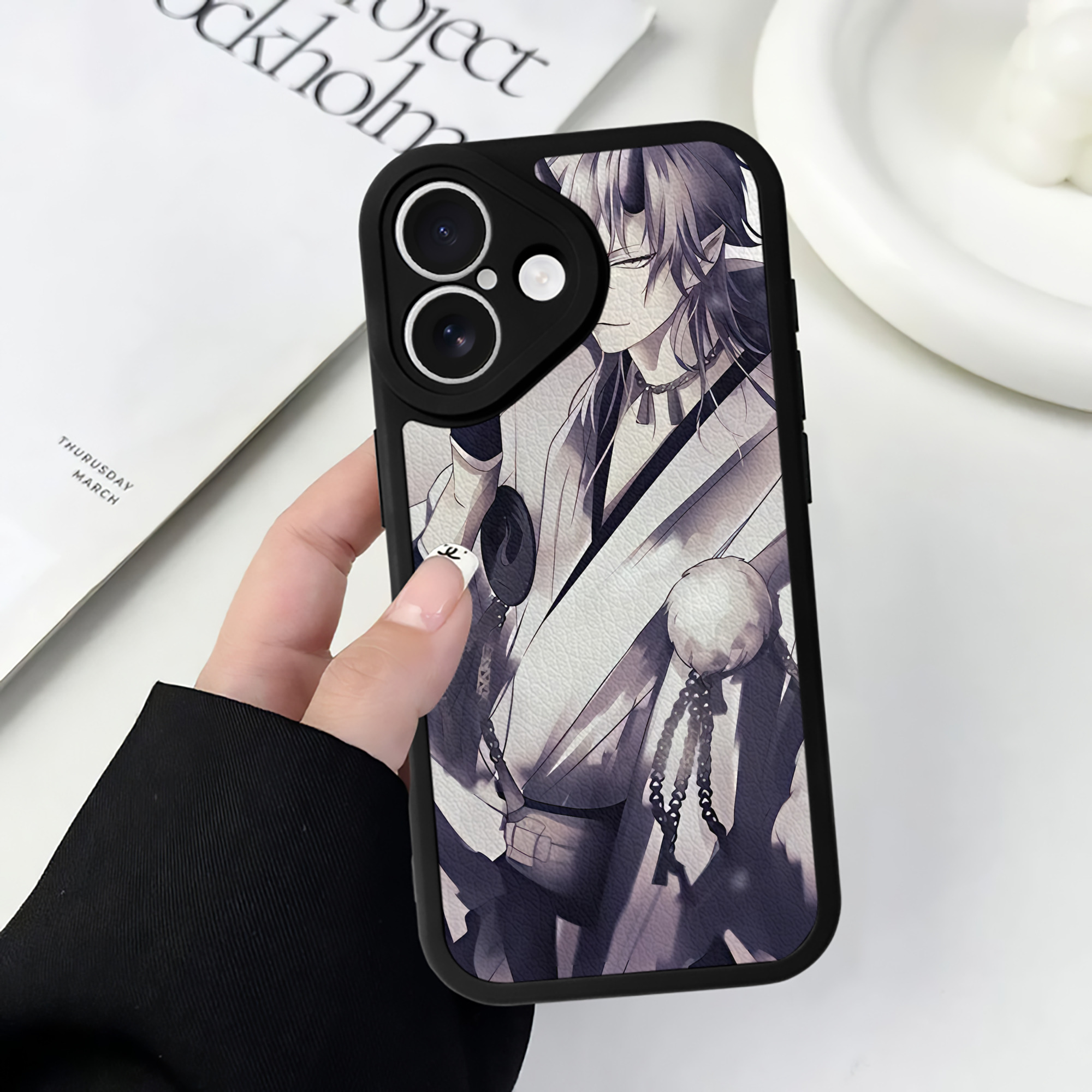 （画像用） 刀剣乱舞 Touken Ranbu 【iPhone 16シリーズ対応】シリコンスマホケース（レザー調） 材質：シリコン
